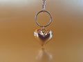 Gold color Heart charm and keychain set