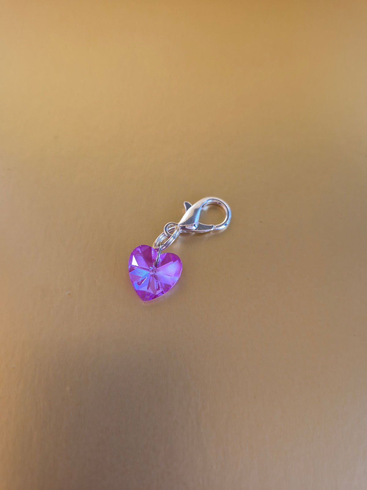 Pink crystal heart set for young owner and puppy