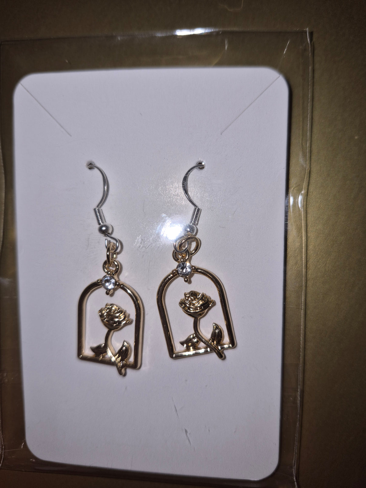 Beauty and the beast inspired earrings
