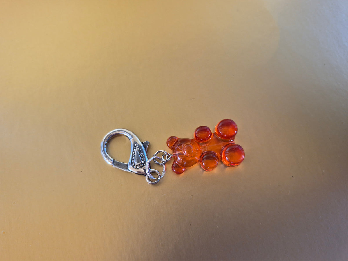 Red gummy bear collar charm