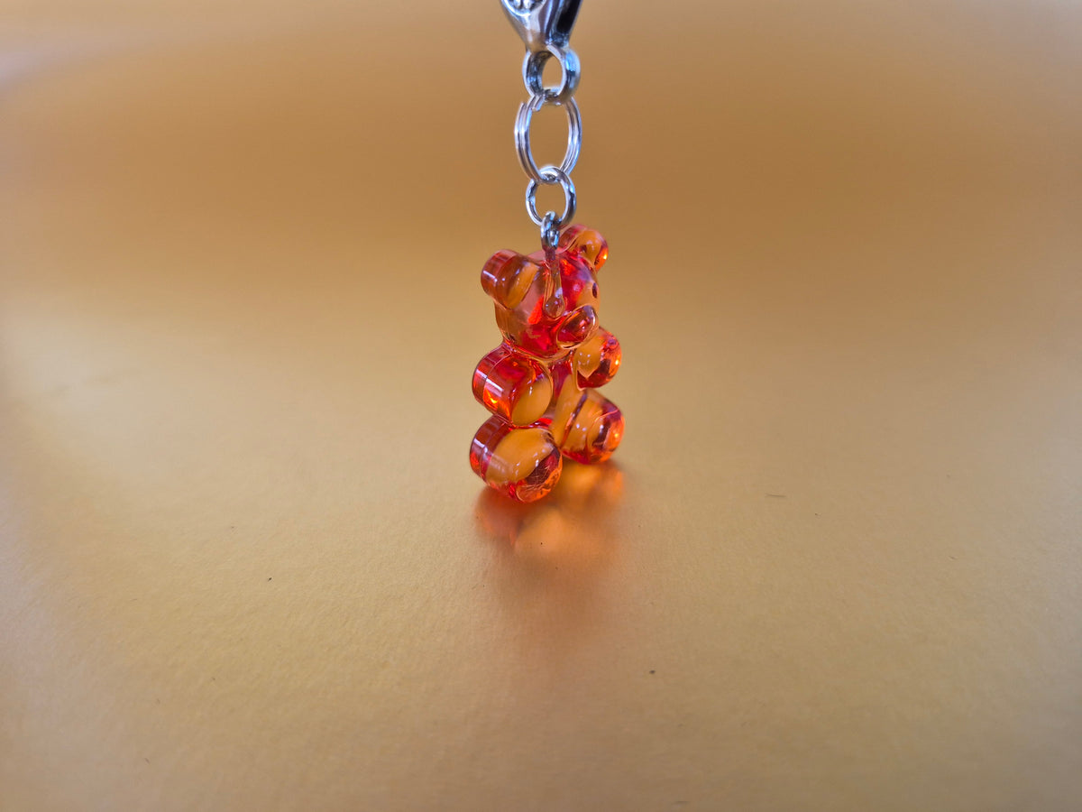 Red gummy bear collar charm