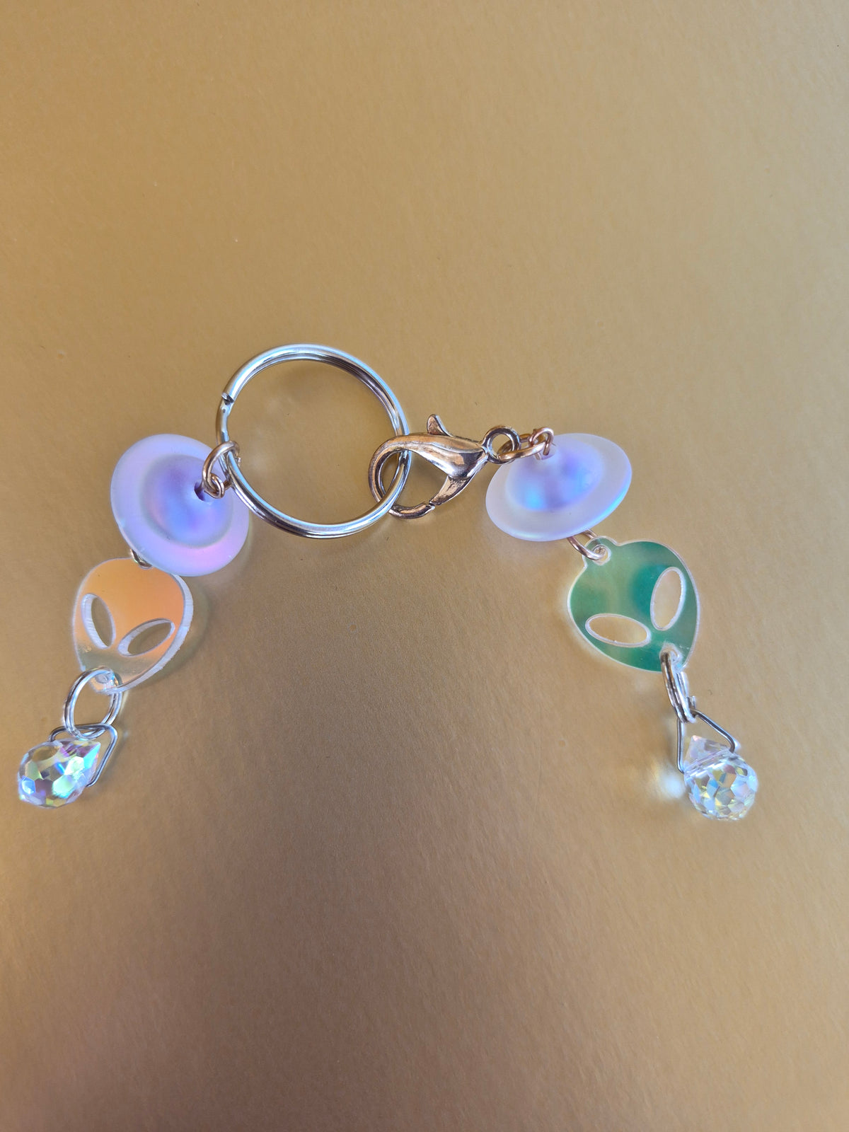 Alien and planet Keychain and charm sun catcher set
