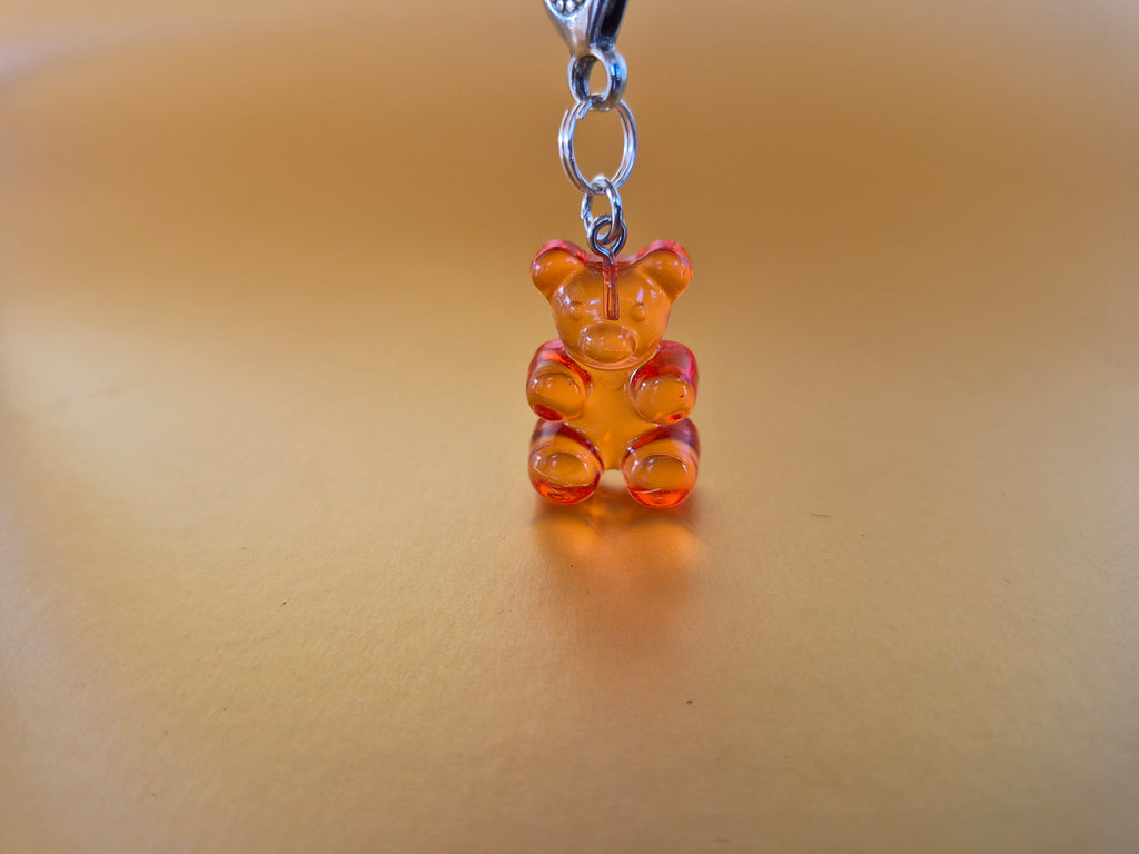 Red gummy bear collar charm