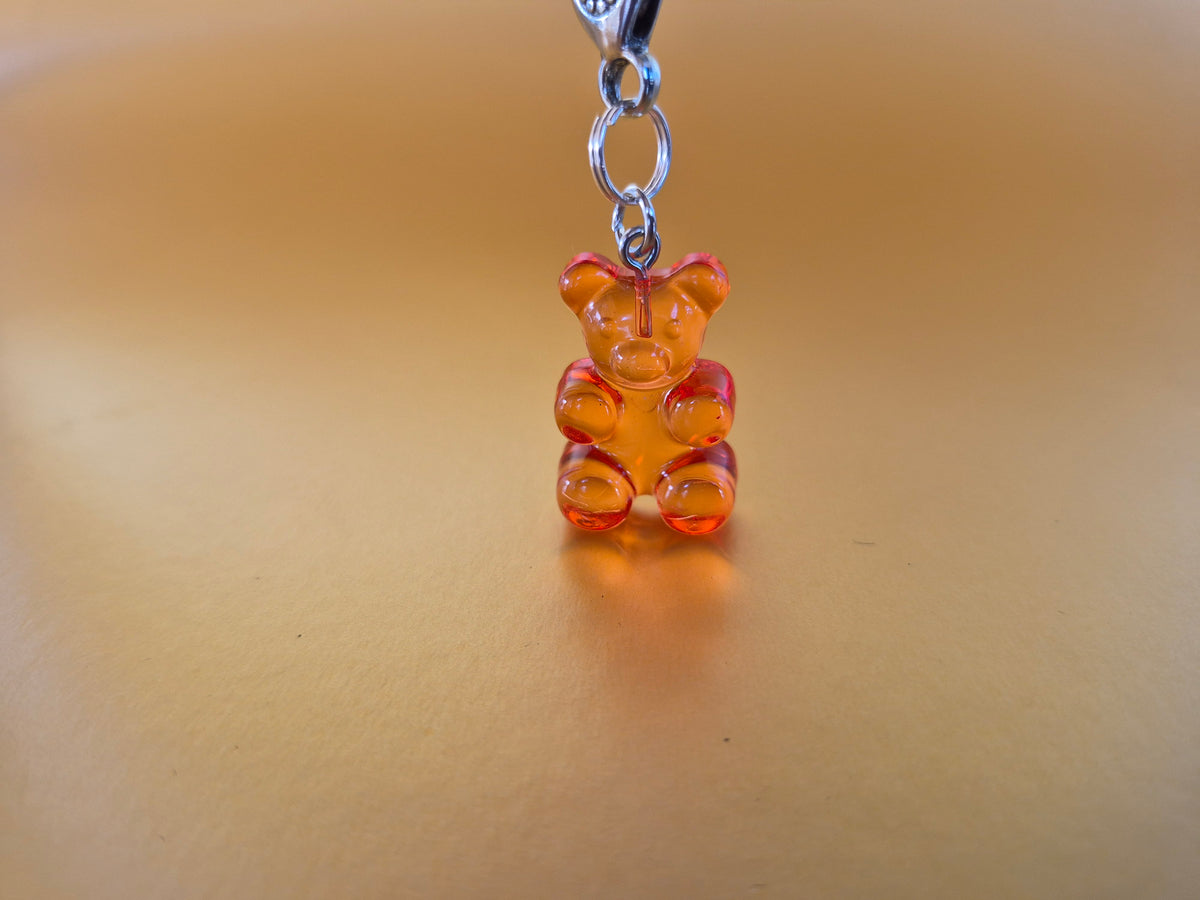 Red gummy bear collar charm