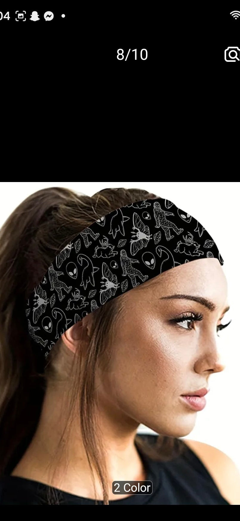Cryptic headband b&w