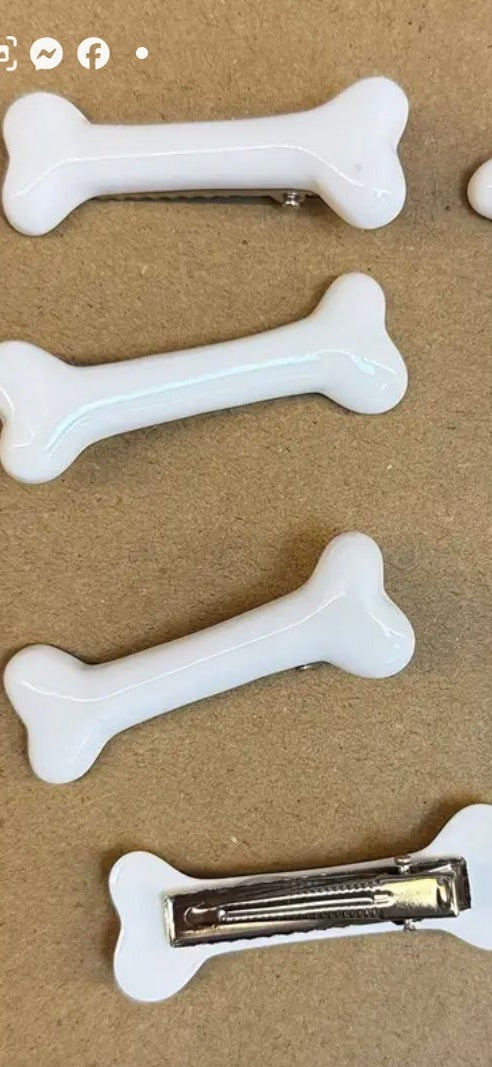 Dog bone hair clip