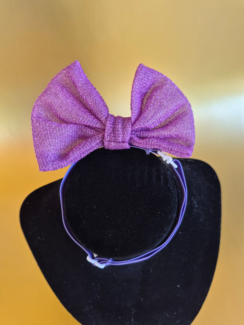 purple stand up dog bow
