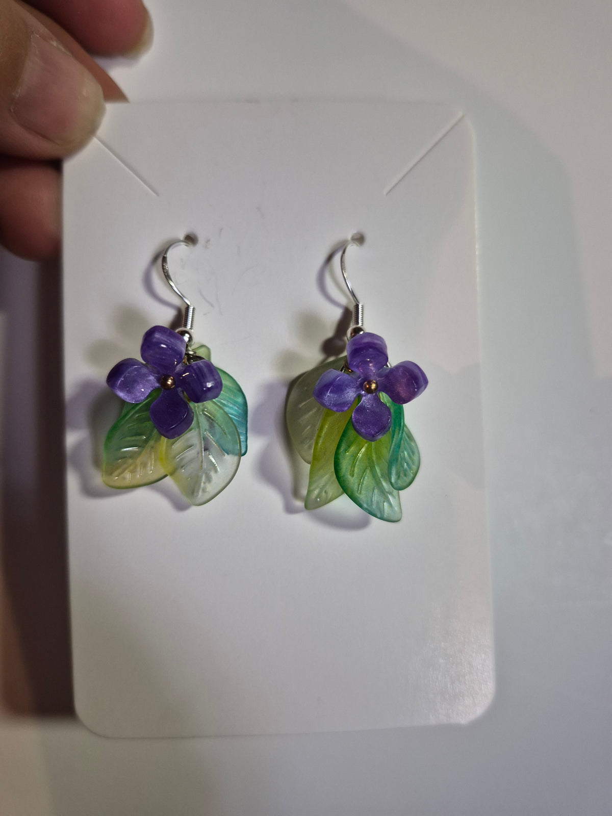 Cottage core earrings to match the bracelet and charm set