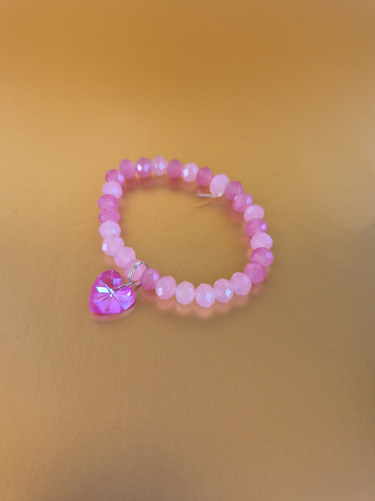 Pink crystal heart set for young owner and puppy